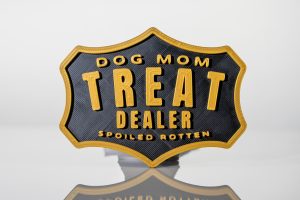Dog Mom Treat Dealer – Spoiled Rotten Magnet (Handcrafted)