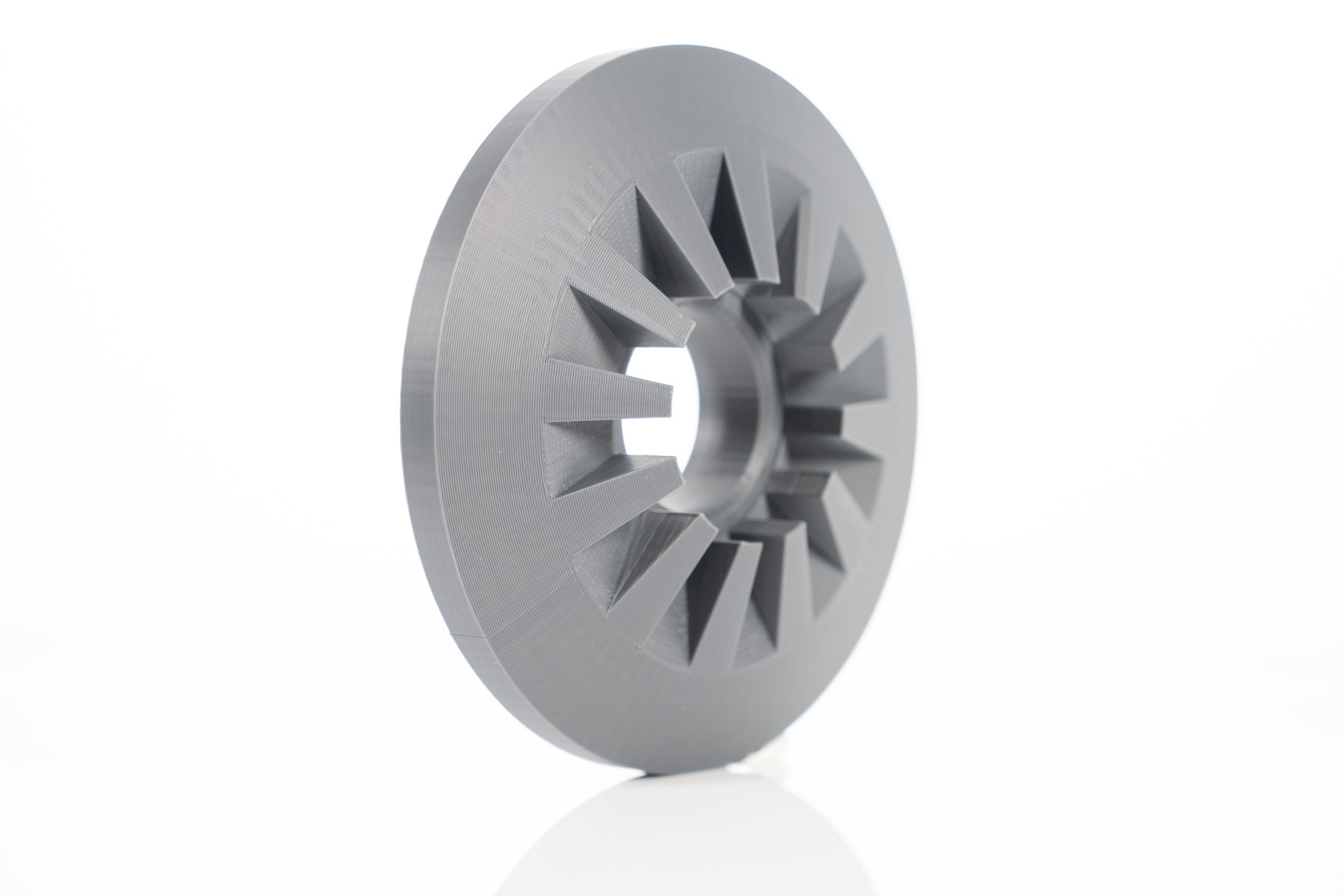 A rapid prototype part printed for machine fitment.