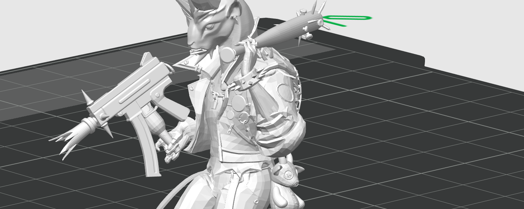 Digital source reference showing the Billy Deadlock prop model before production preparation.