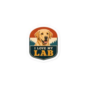 Labrador Retriever Vinyl Sticker: I Love My Lab