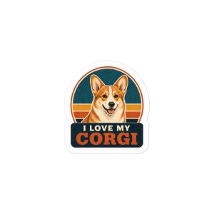 Corgi Vinyl Sticker: I Love My Corgi