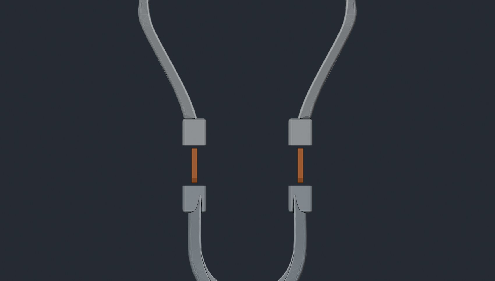Reinforced lacrosse head exploded into two sections with seam cuffs.