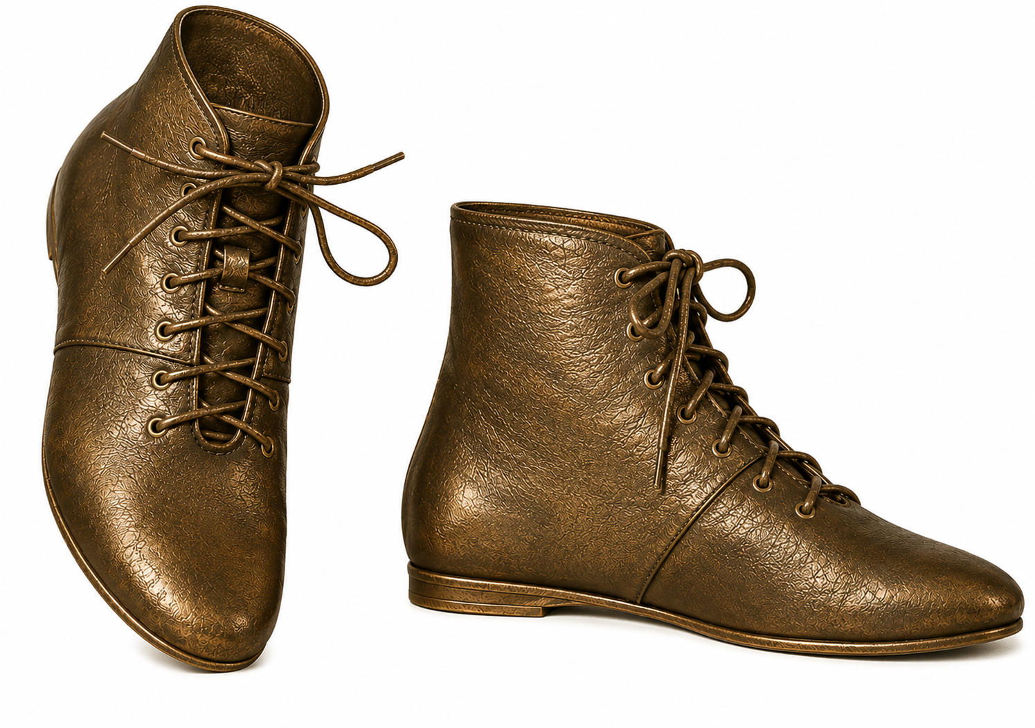 Detail render of the period lace-up boots developed for the rider.