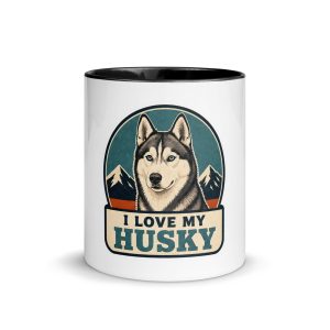 Color Inside Mug, Husky Gift: I Love My Husky