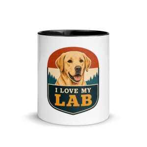 Color Inside Mug, Labrador Gift: I Love My Lab