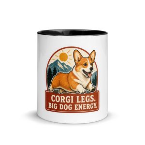 Color Inside Mug, Corgi Gift: Corgi Legs. Big Dog Energy.
