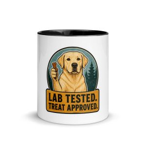 Color Inside Mug, Labrador Gift: Lab Tested. Treat Approved.