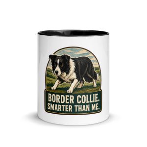 Color Inside Mug, Border Collie Gift: Border Collie. Smarter Than Me.