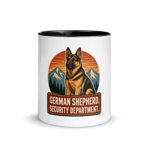 Color Inside Mug, German Shepherd Gift: German Shepherd. Security Department.